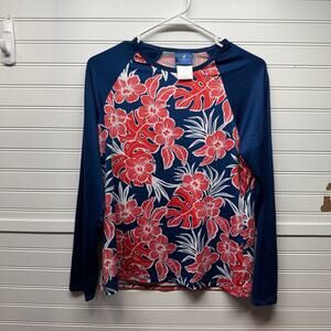 Caribbean Joe Women’s Standard Long Sleeve Rashguard UPF Sun Protection Size M